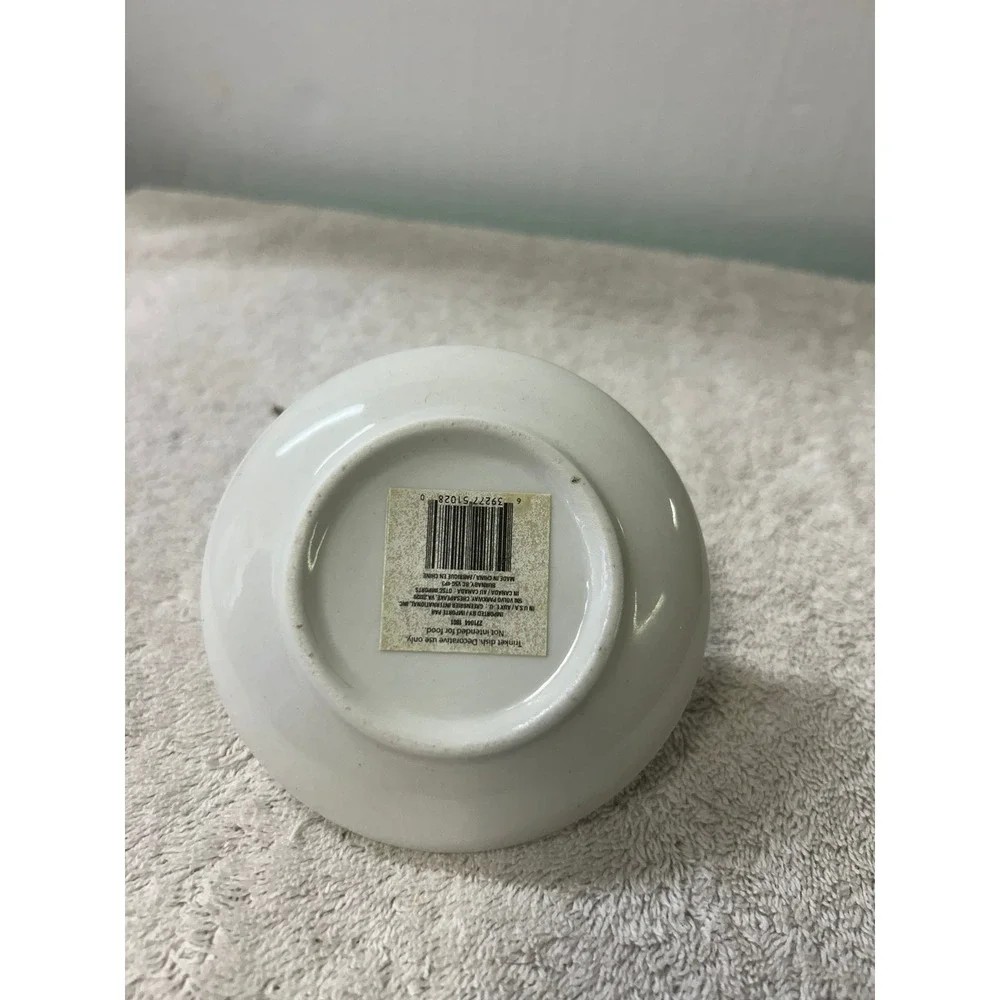 Greenbrier International White Ceramic Butterfly Ring Holder Trinket Dish 277044